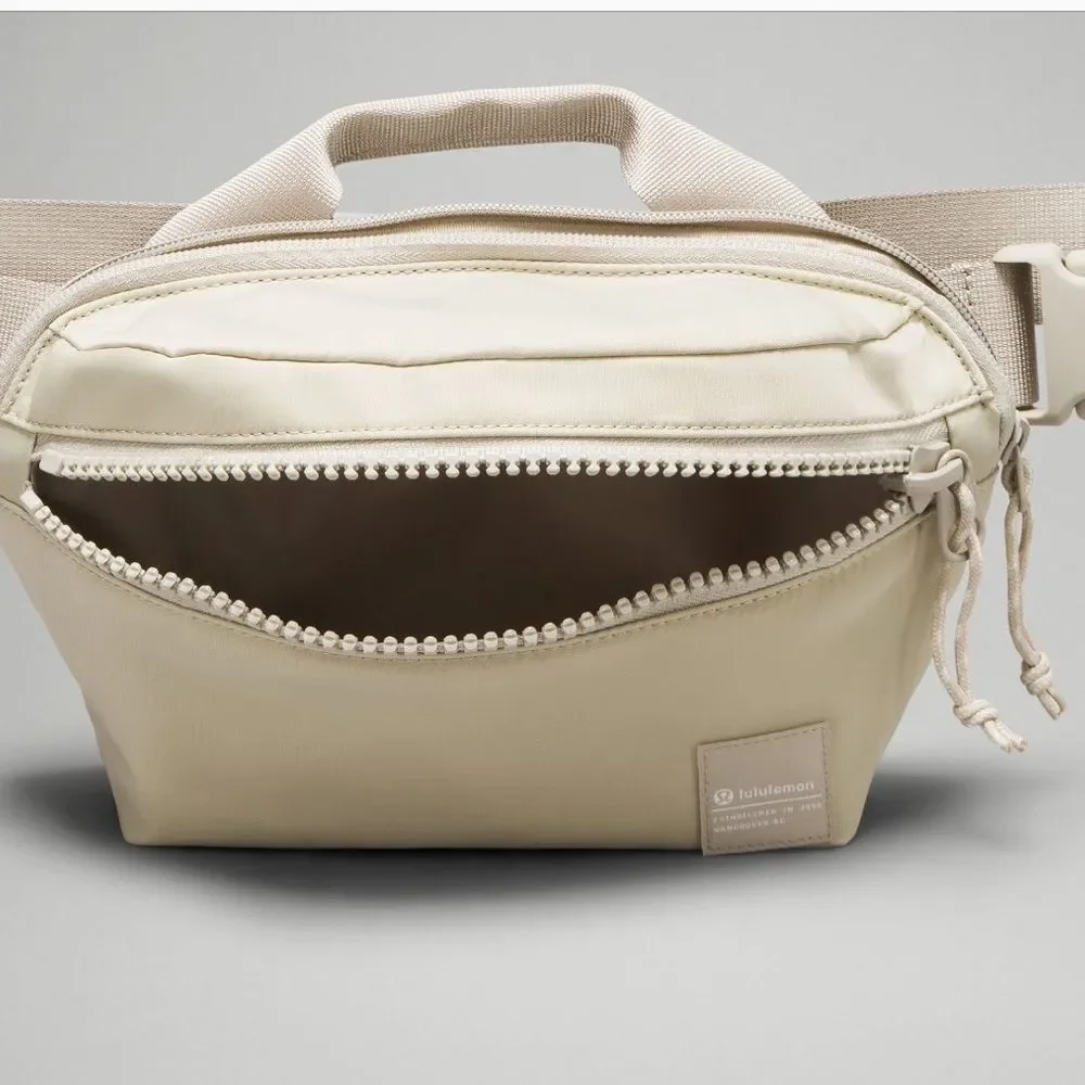 NWT LILULEMON ALL DAY ESSENTIALS BELT BAG FANNY SADDLE RAW LINEN WHITE Opal nwt - Picture 3 of 8